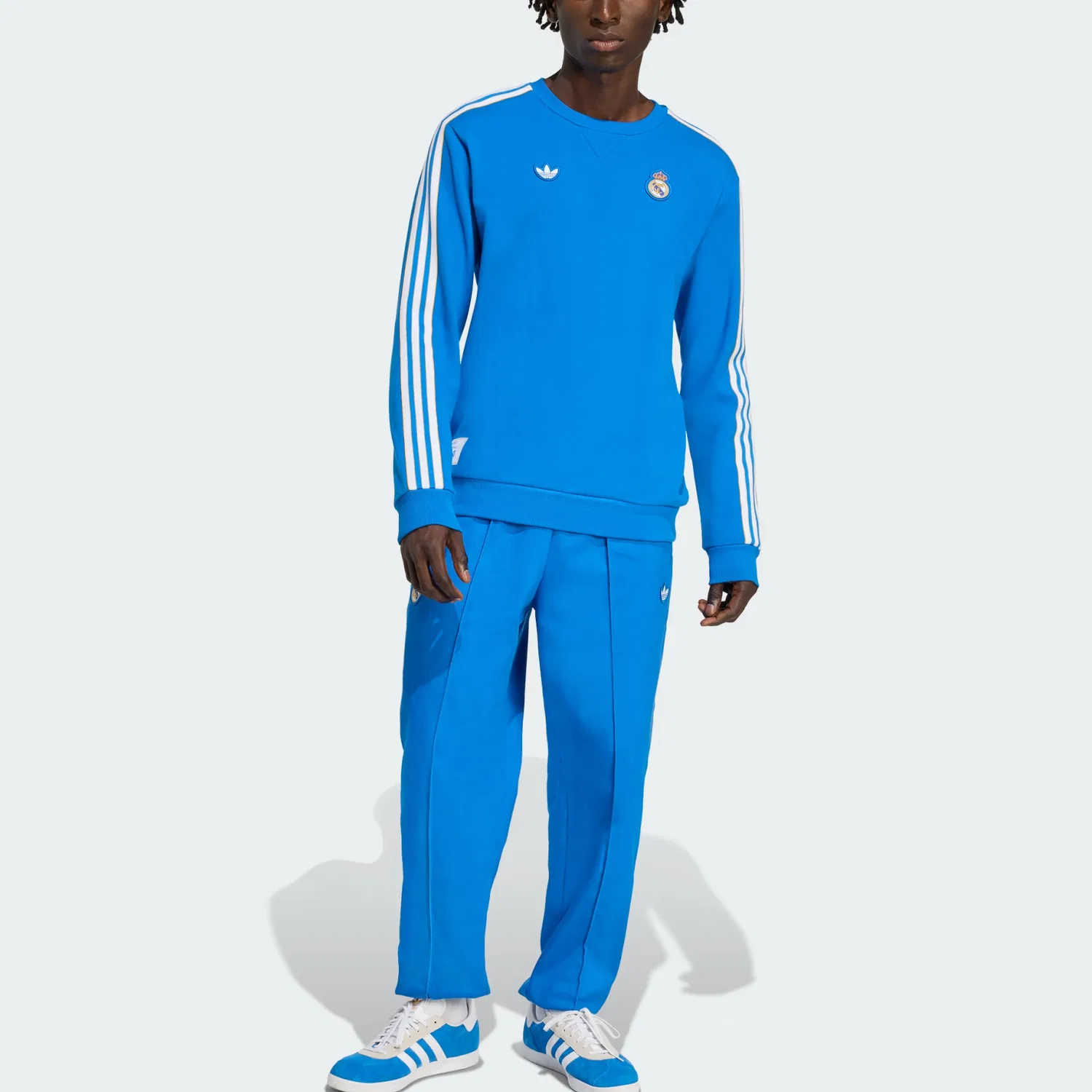 Толстовка Adidas Terrace Icons Real Madrid Adidas Originals, Blue Bird/White — фото 2