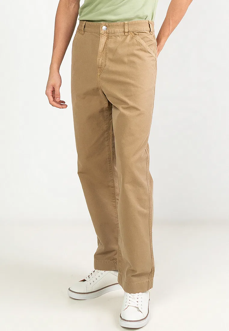 Брюки карго из канваса, прямые, Tommy Mainline Tommy Hilfiger, коричневый