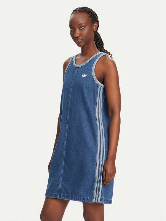

Облегающее джинсовое платье adicolor Denim 3-Stripes JD2580 Adidas, синий