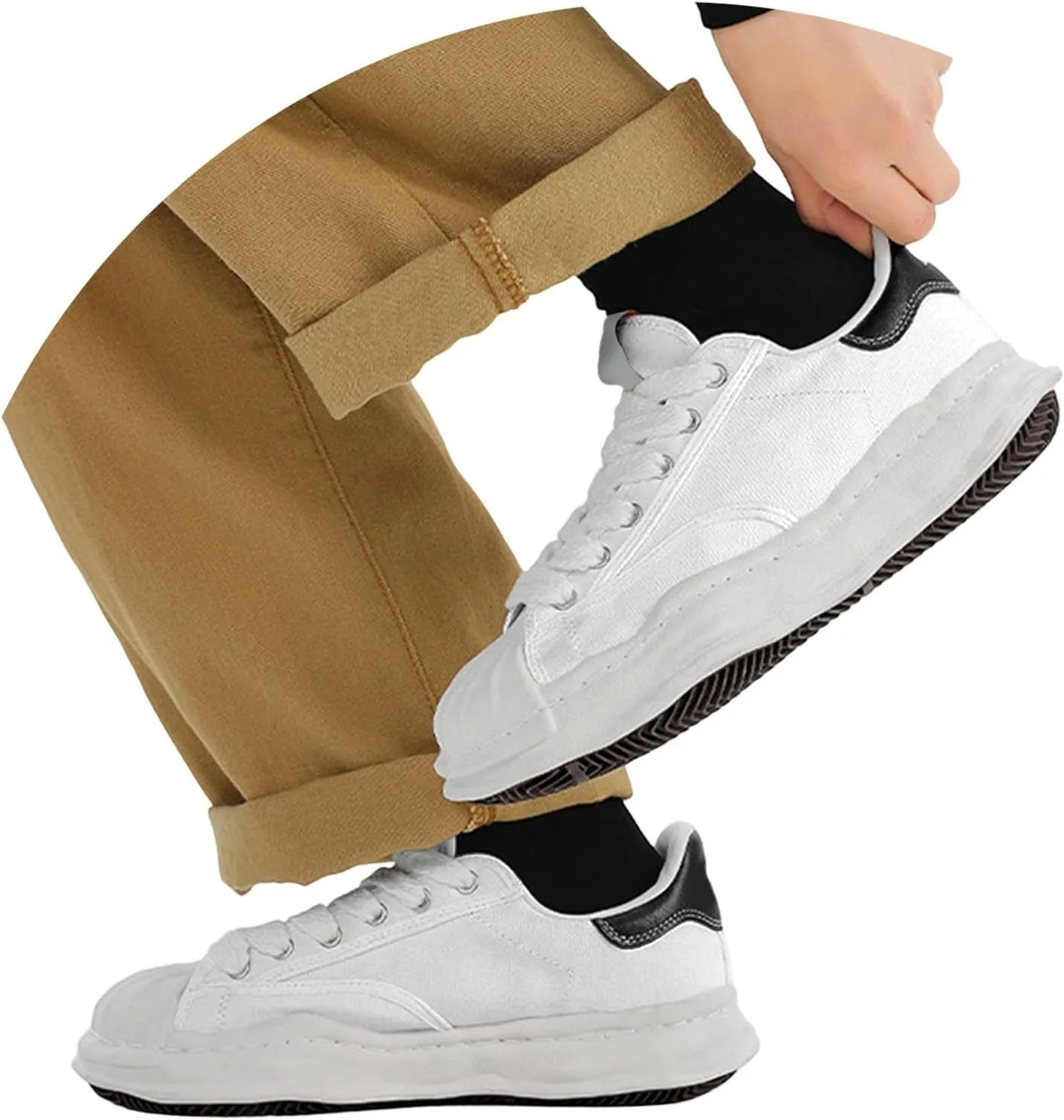 Кроссовки Hanraz Canvas Damen Weiß - Retro Stoff Sommerschuhe Turnschuhe Низкие кроссовки унисекс Sportschuhe Freizeit Breite Elegant Barfußschuhe Leicht Bequem Stoffschuhe Halbschuhe, белый