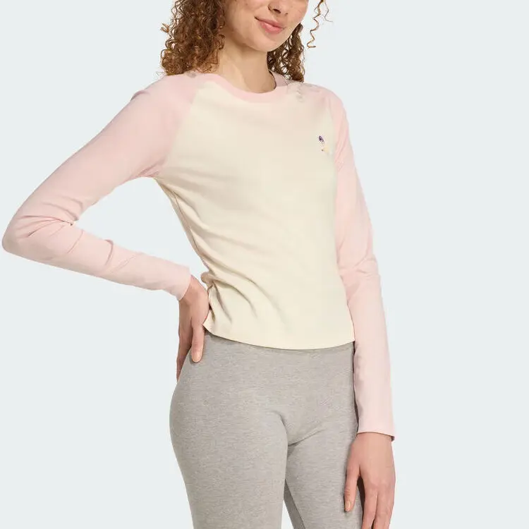 Adidas Футболка женская white/pink — фото 3