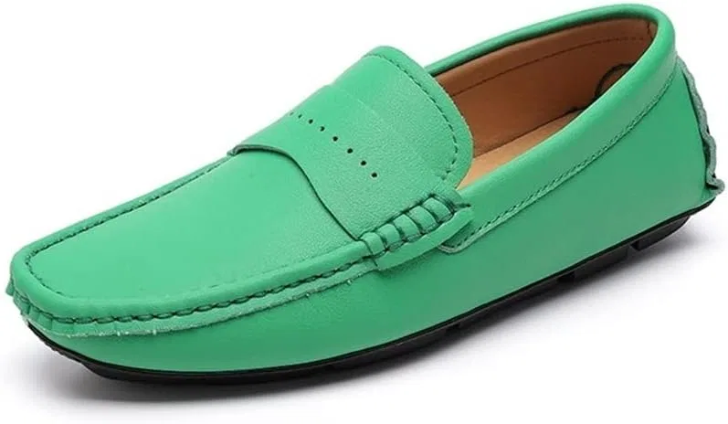Лоферы кожаные Mens Loafers, зеленый SayfuR