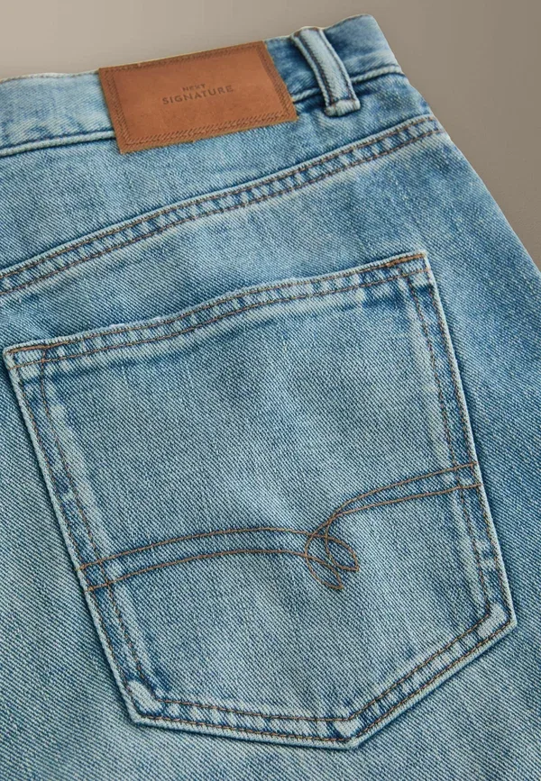 Джинсы прямого кроя Next, light blue denim, светло-голубой деним — фото 4
