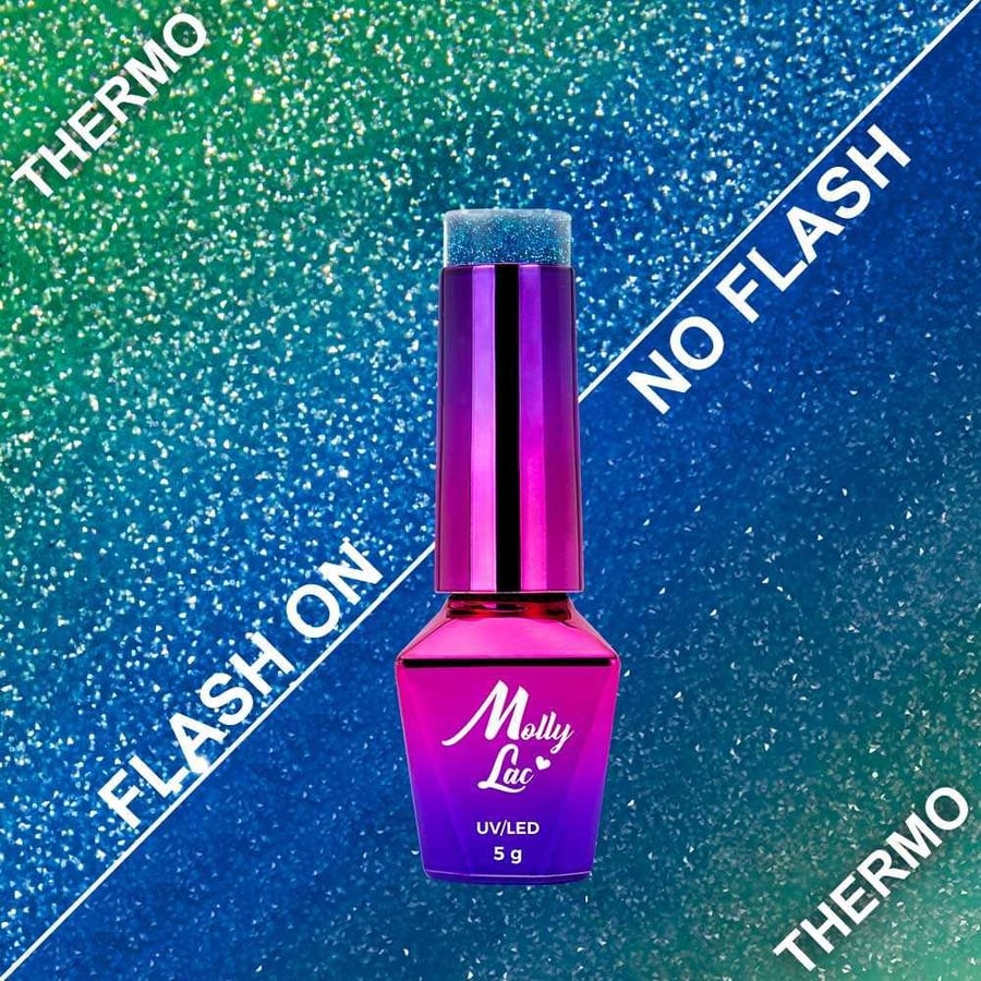 

MollyLac Thermo Flashing Lights Stories Гибридный лак 5 г № 696