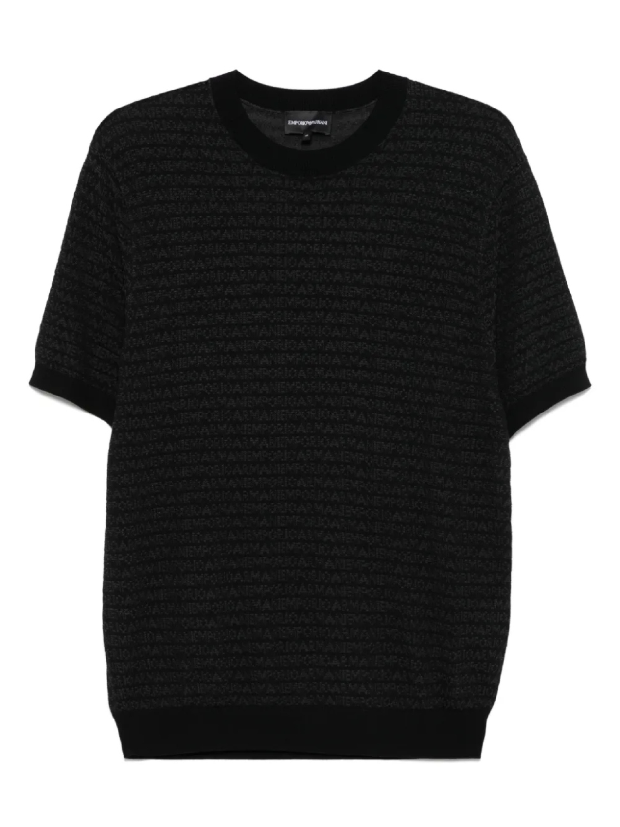

Emporio Armani футболка вязки интарсия, черный