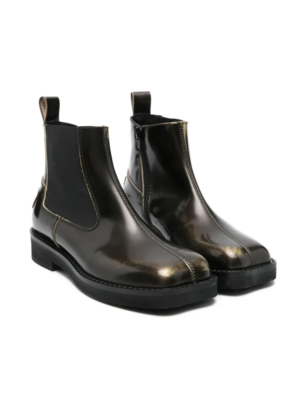 

Челси с асимметричным мысом MM6 Maison Margiela Kids, черный