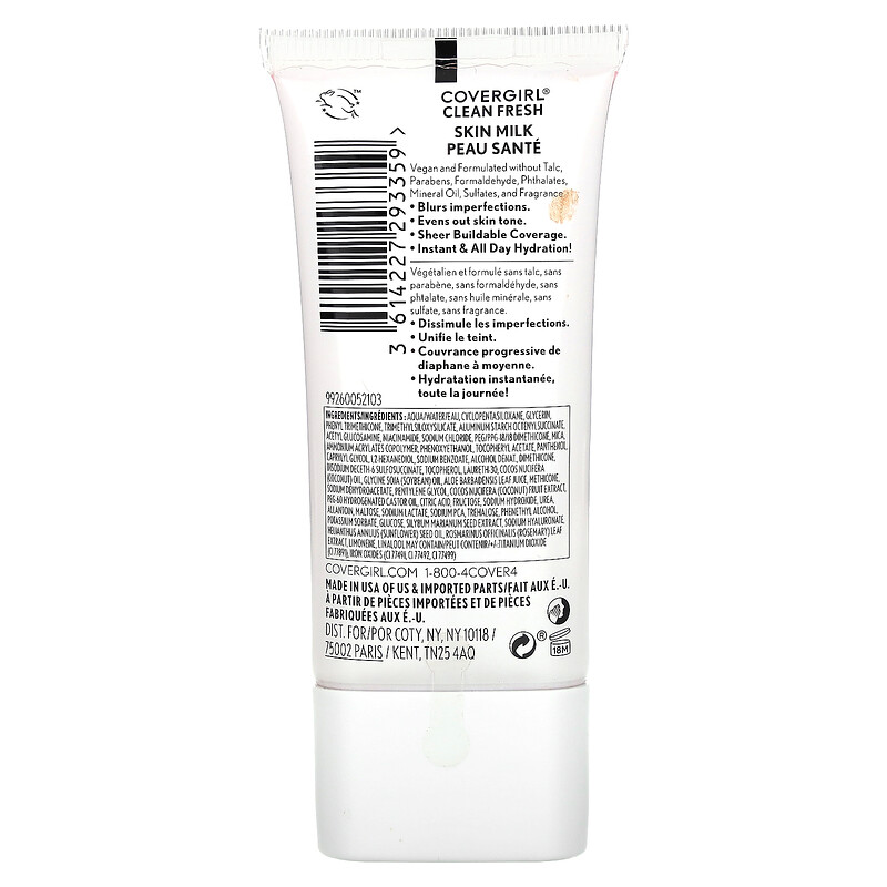 Covergirl, Clean Fresh, питательный тональный крем для кожи, тон 550 светлый/средний, 30 мл (1 жидк. унция) — фото 2
