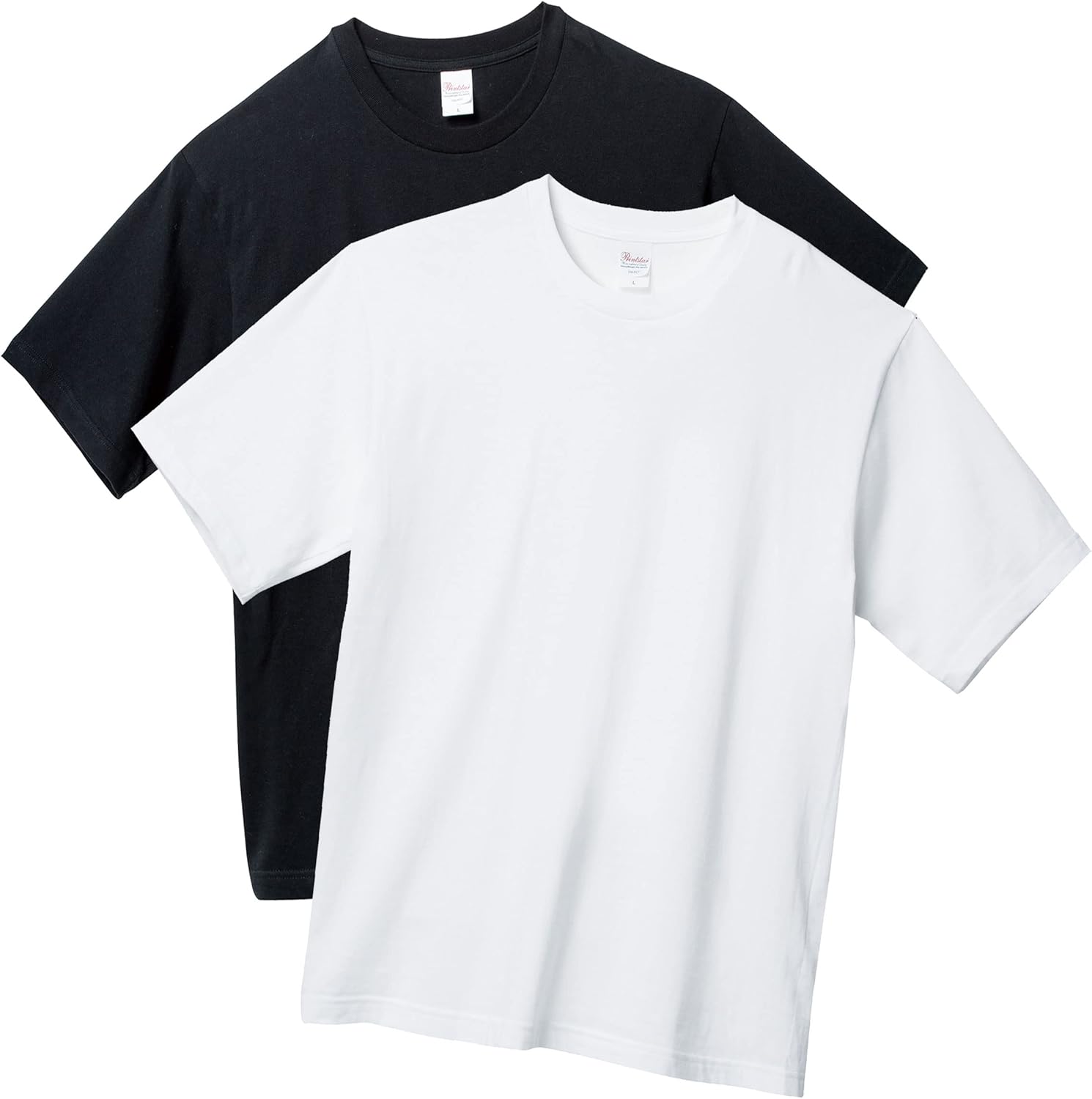 

Мужская футболка Printstar с коротким рукавом, однотонная, плотностью 5,6 унций, с крупным силуэтом, бело-черный