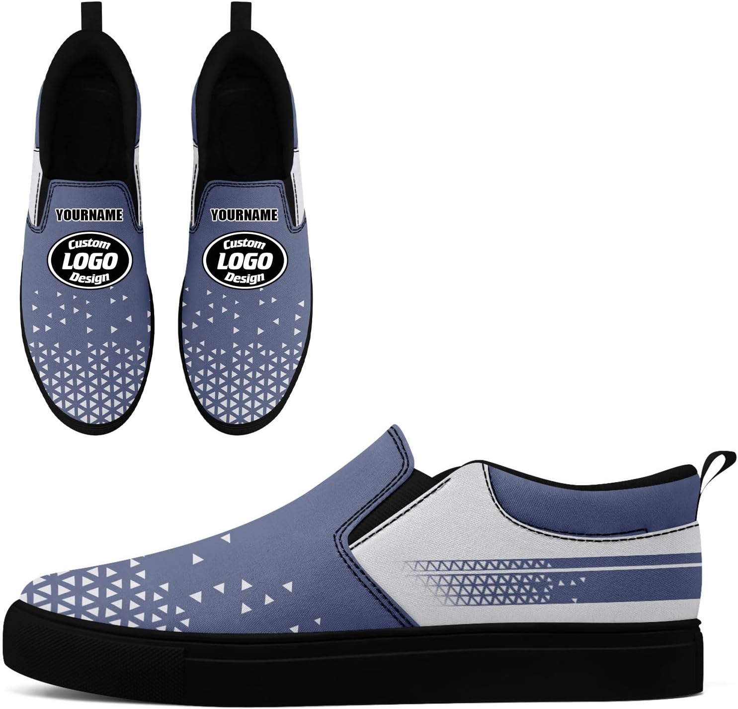 

Кастомизированные корпоративные повседневные слипоны AWSOLE для мужчин и женщин с принтом названия компании и логотипа, удобные кроссовки из холста для прогулок, белый/черный/фиолетовый/светло-фиолетовый