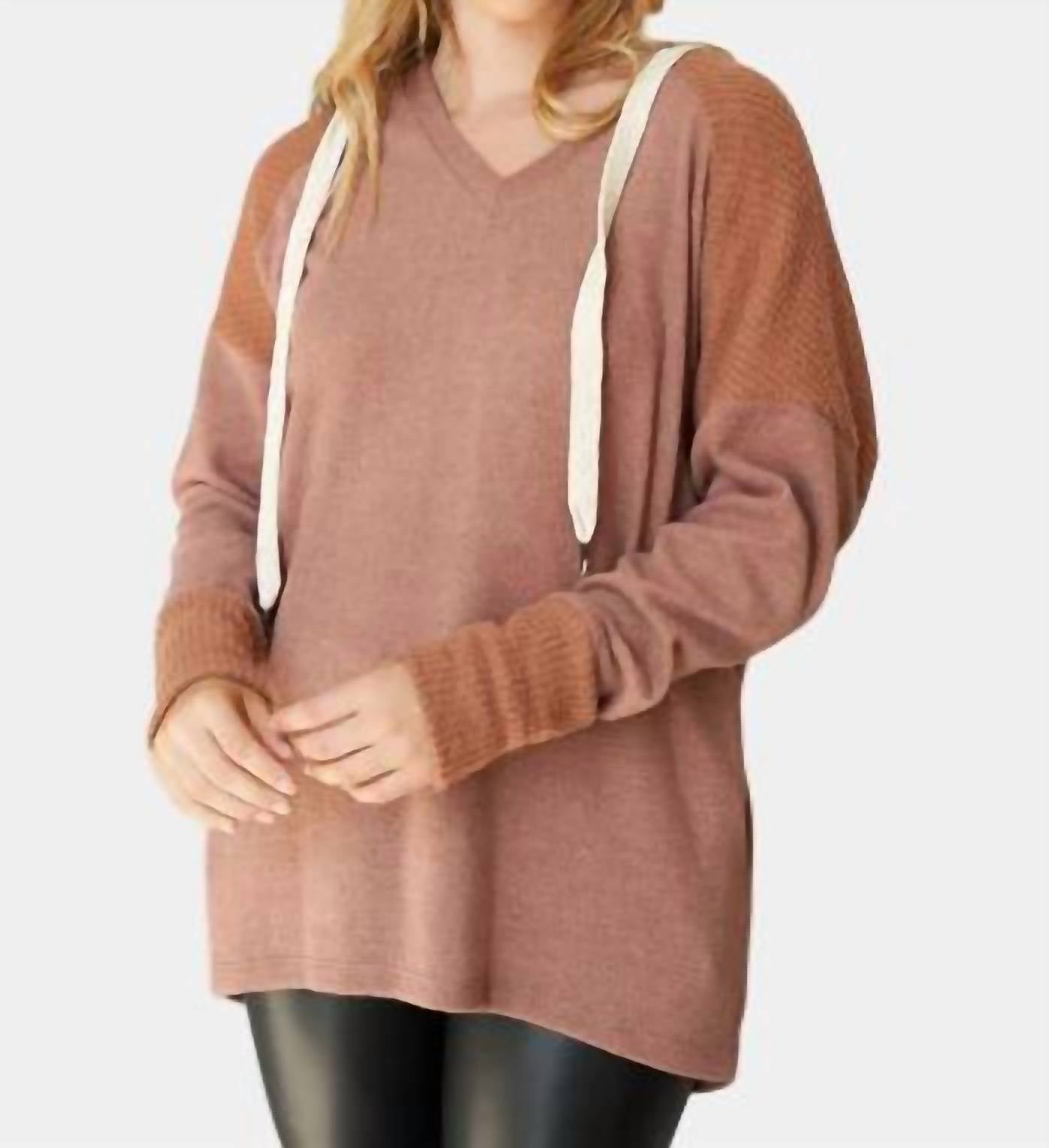 

Двухцветная толстовка Fuzzy Hoodie бронзового цвета White Birch, цвет bronze