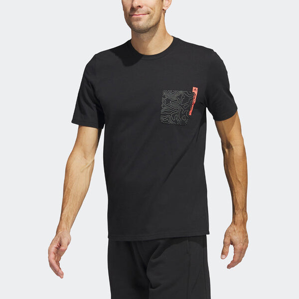 Футболка с графическим карманом city escape Adidas, черный — фото 2
