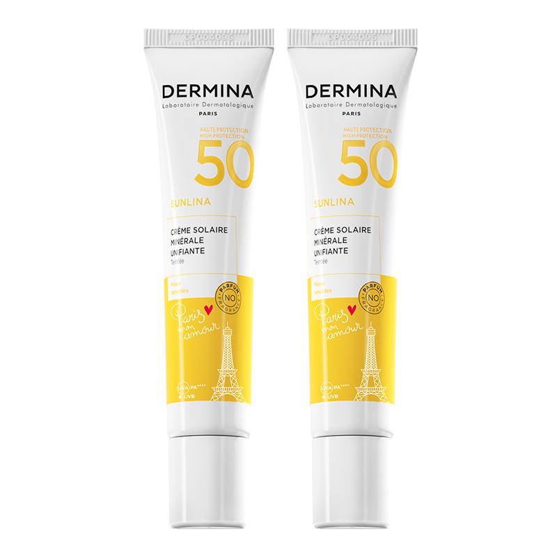

Успокаивающий и натуральный восстанавливающий солнцезащитный лосьон для контроля жирности SPF50+ PA++++ 40ml DERMINA