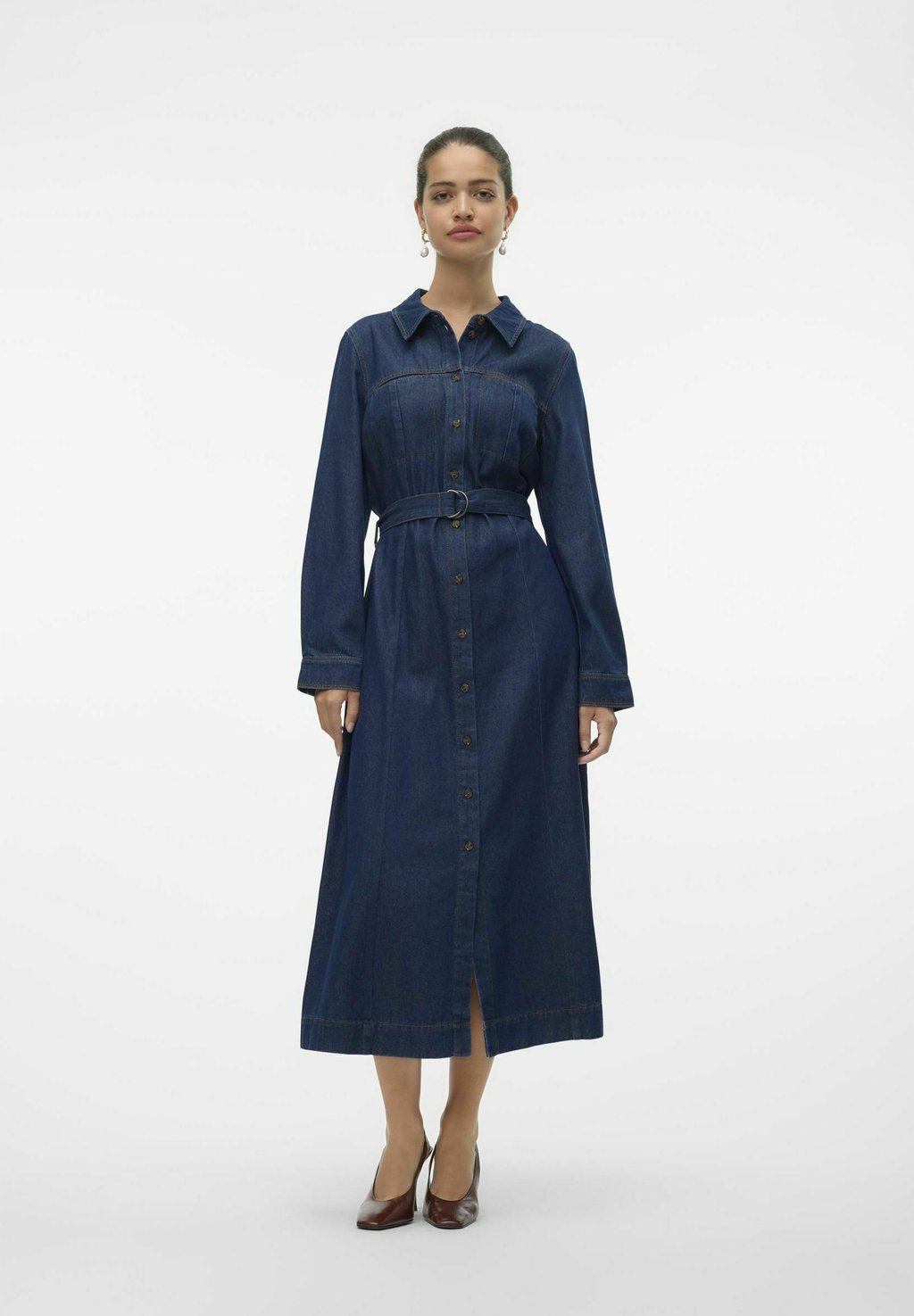 

Платье-рубашка VMVIO Vero Moda, цвет Dark Blue Denim