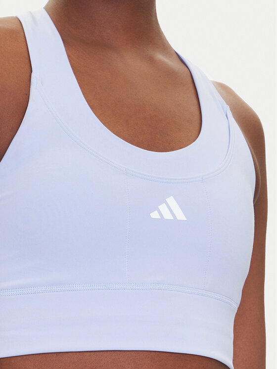 Спортивный бюстгальтер slim fit Run Pocket JI5991 Adidas, фиолетовый — фото 4