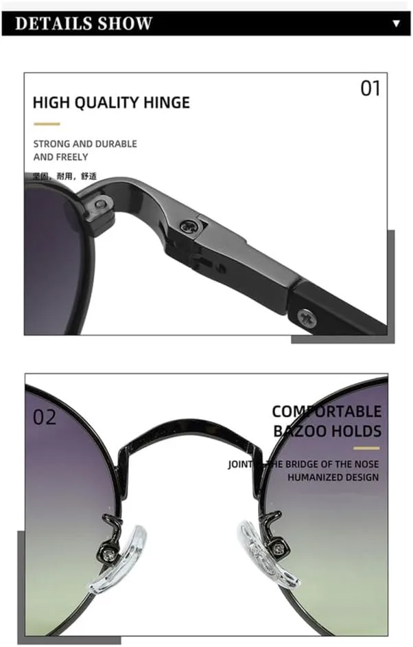 

Круглые поляризованные солнцезащитные очки из сплава для женщин, мужские солнцезащитные очки для вождения, винтажные очки с защитой от УФ-излучения UV400 LANGSER, C70