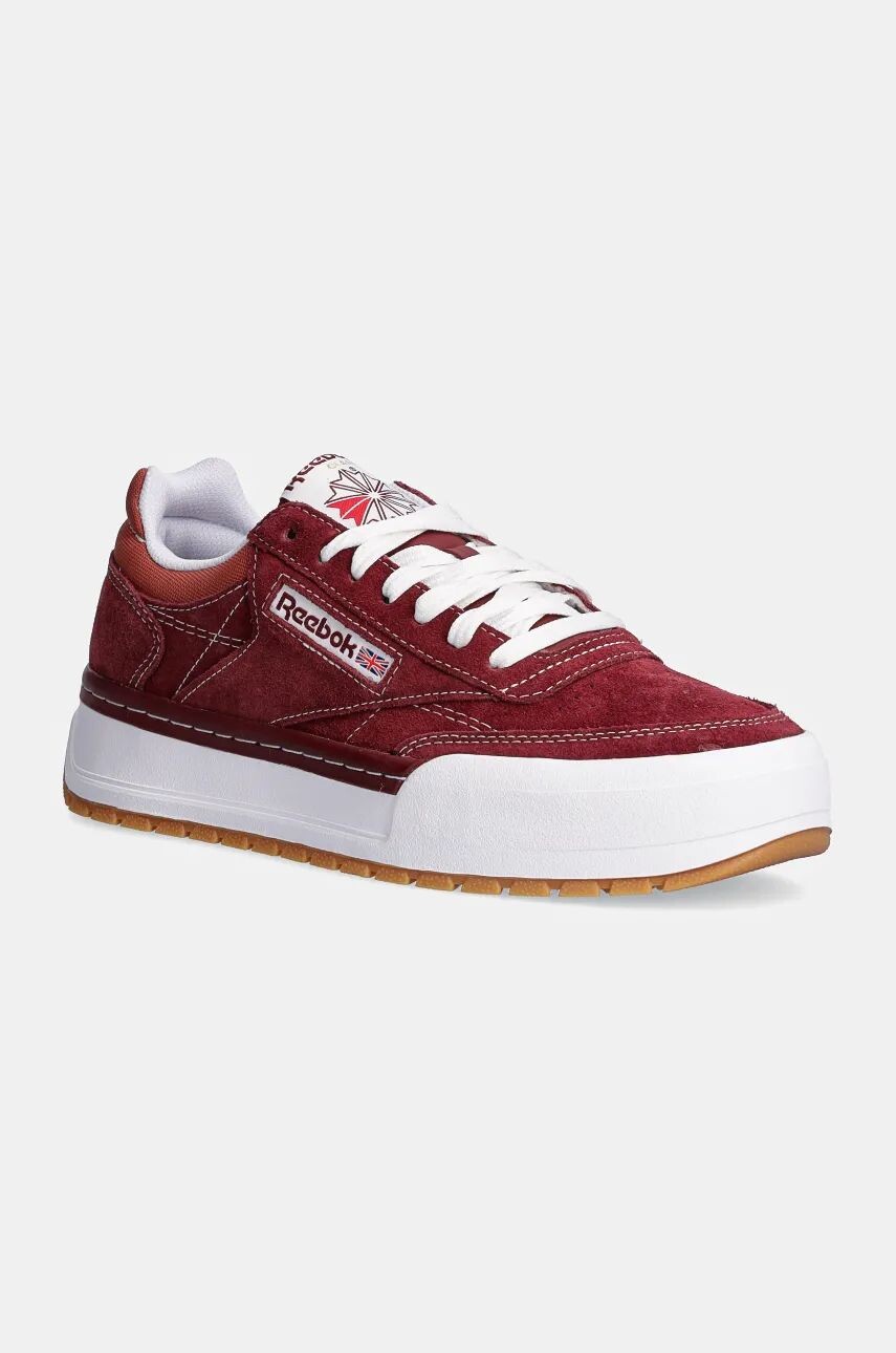 Замшевые кроссовки Reebok Classic Club C Megacourt, гранатовый