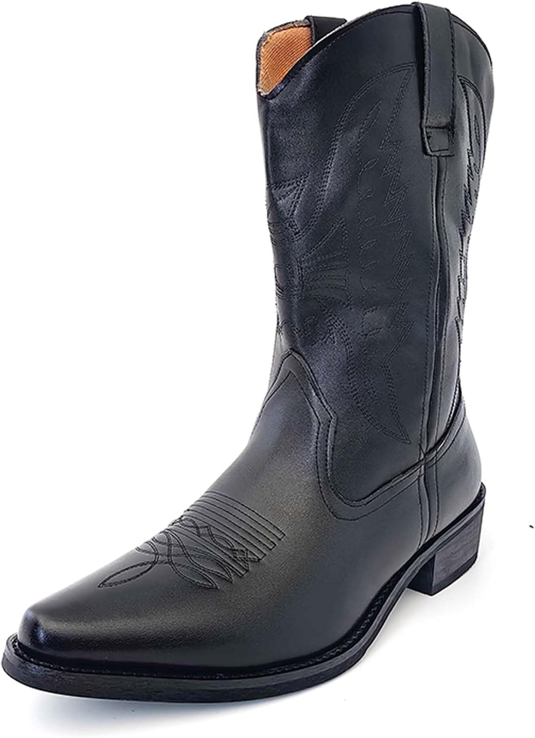 

Мужские ковбойские сапоги с массивным каблуком Generic, черный