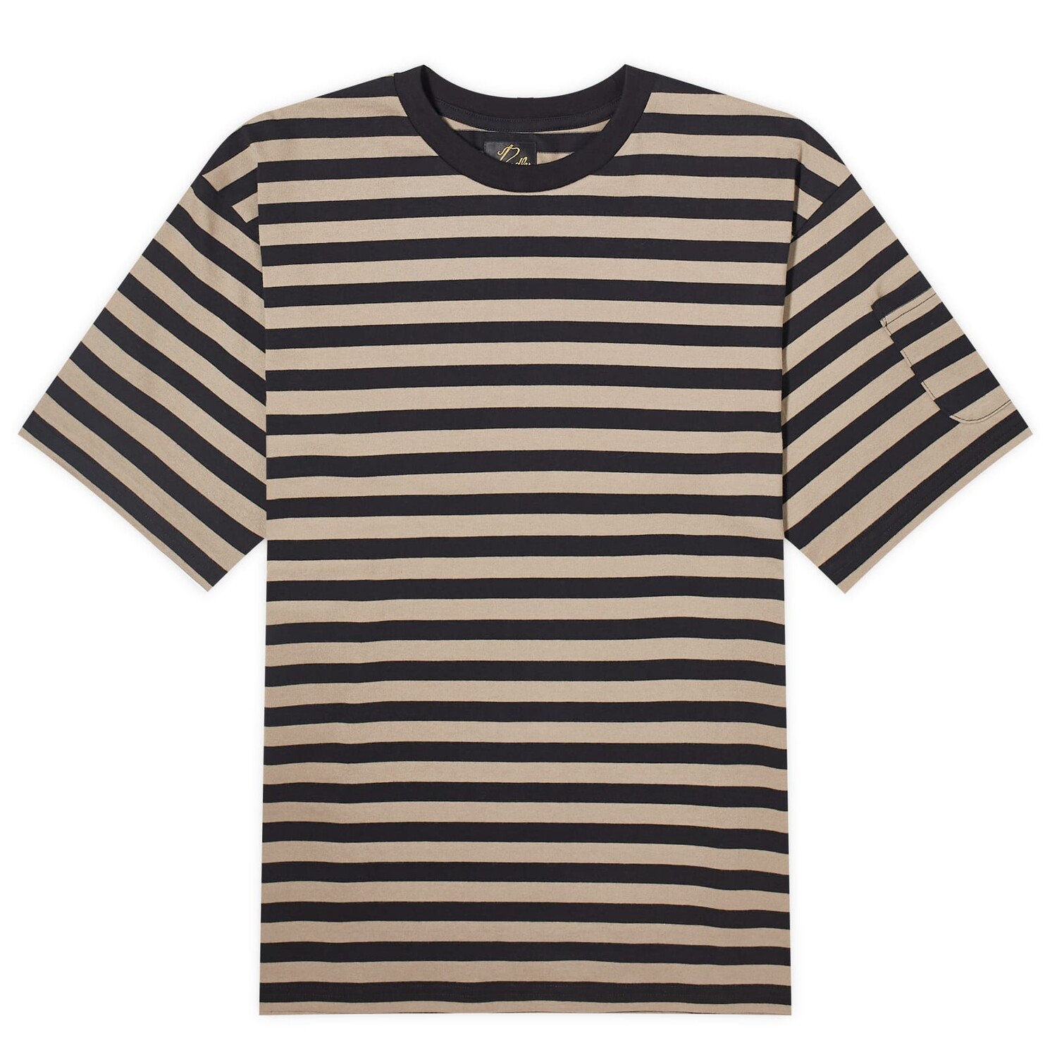 

Футболка Needles Striped T-Shirt, цвет Black & Grey