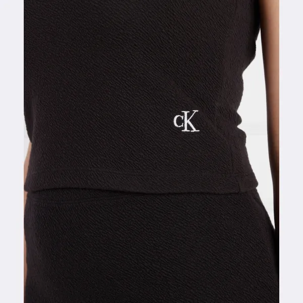 Укороченный топ Calvin Klein, черный — фото 4