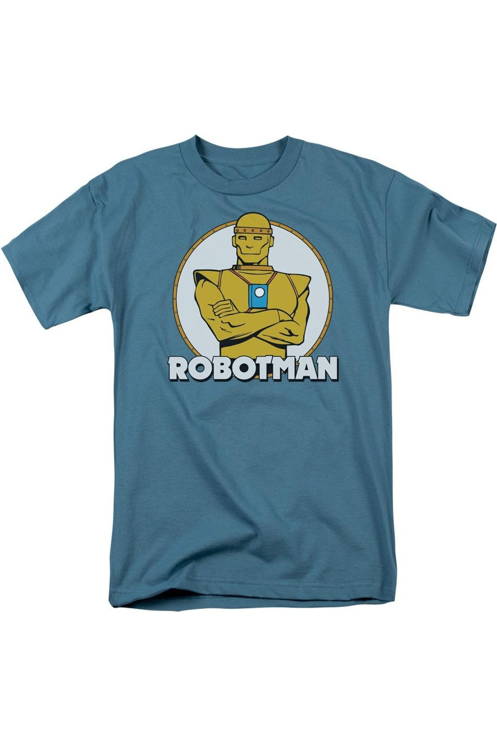 

Футболка с коротким рукавом для взрослых DC Comics Robotman Gildan, цвет slate