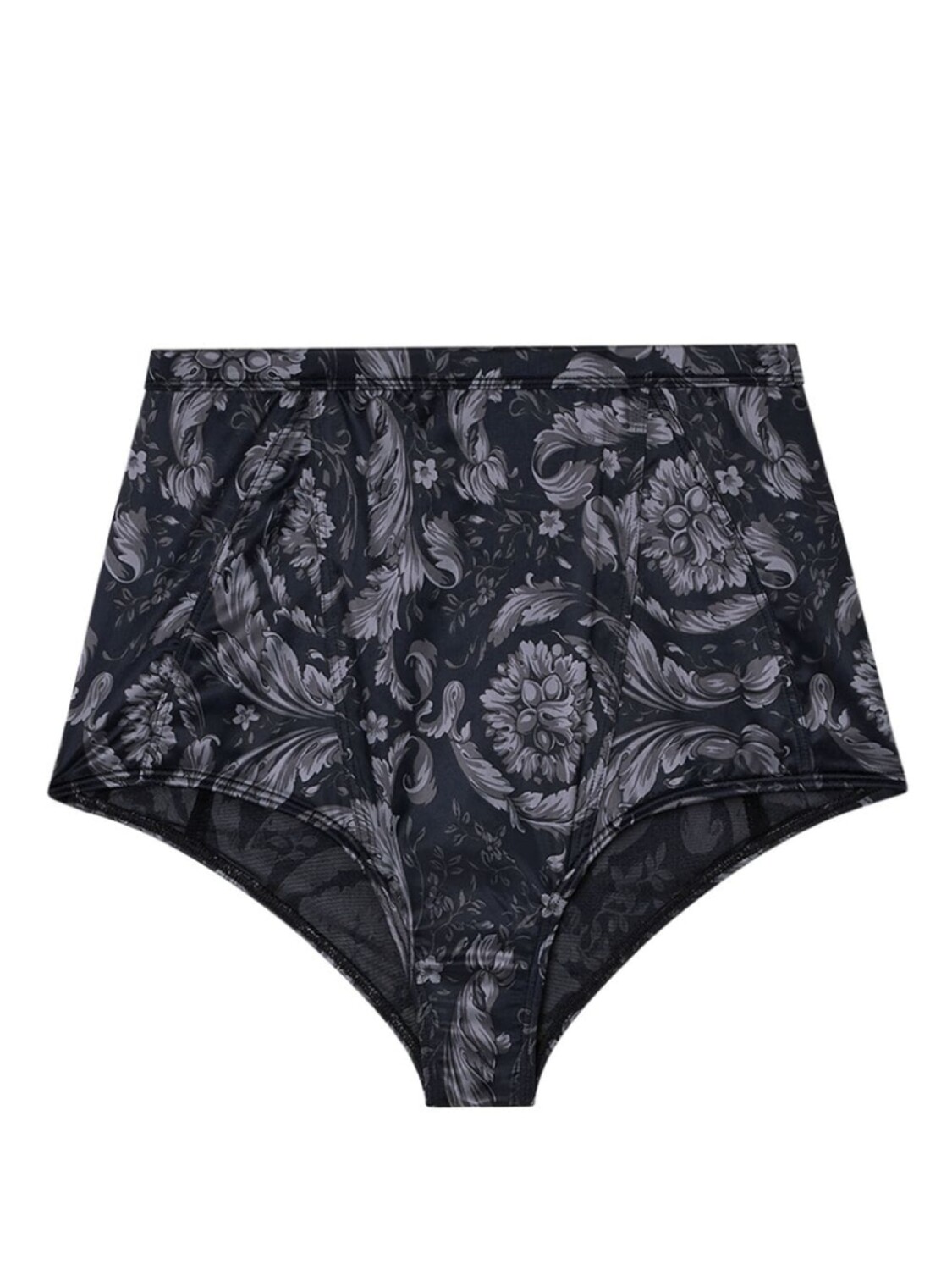 

Versace трусы-брифы с завышенной талией и принтом Barroco, черный