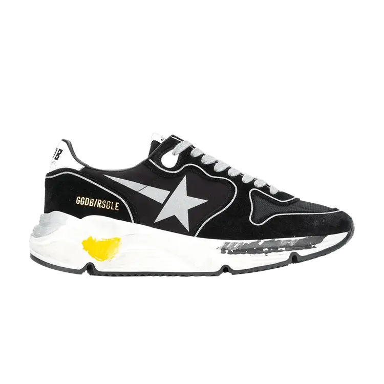 Кроссовки Golden Goose Wmns Running Sole Black Silver, черный