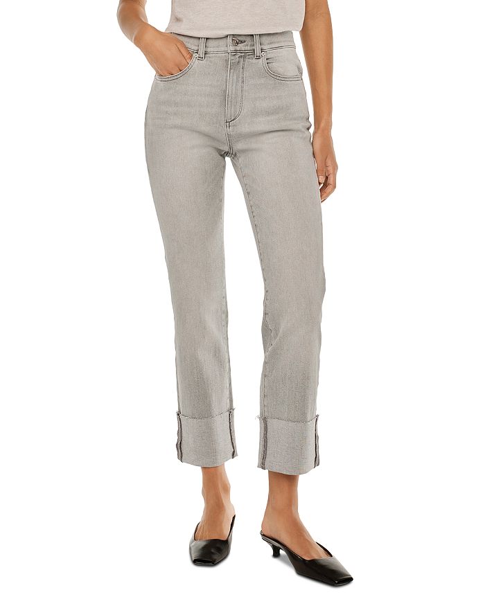 

Прямые джинсы Patti High Rise Ankle Straight в цвете Light Smoke DL1961, серый