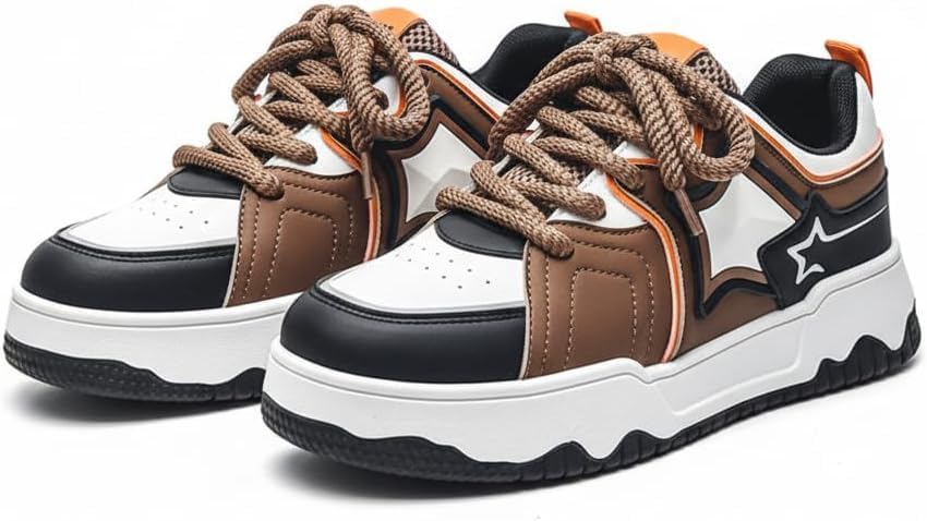 

Современные кроссовки на платформе из искусственной кожи и сетки, с увеличением роста, повседневный уличный стиль, комфорт на каждый день, подъем на 5 см, дизайн со звездами Ctkvbmeoi, бежевый