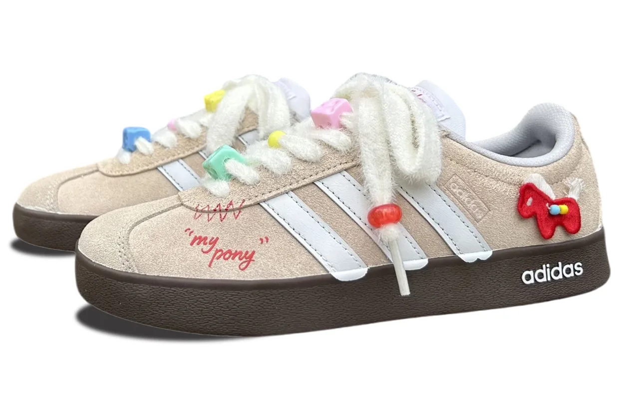 Adidas Vl Court Classic легкие и дышащие низкие немецкие армейские кроссовки Unisex Beige — фото 4