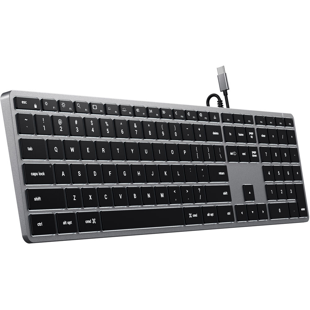 

Satechi Slim W3 Проводная клавиатура с подсветкой (Космический серый)