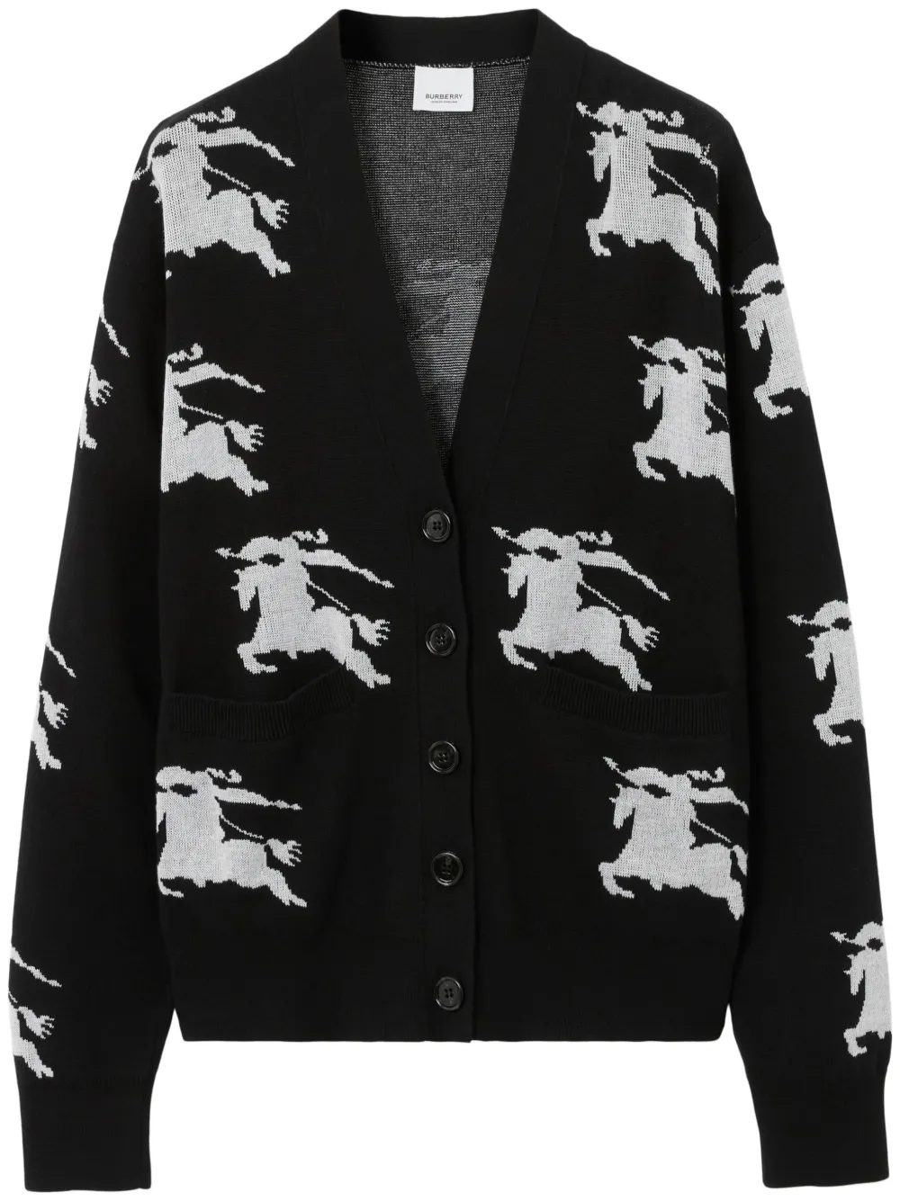 

Кардиган EKD вязки интарсия BURBERRY, черный