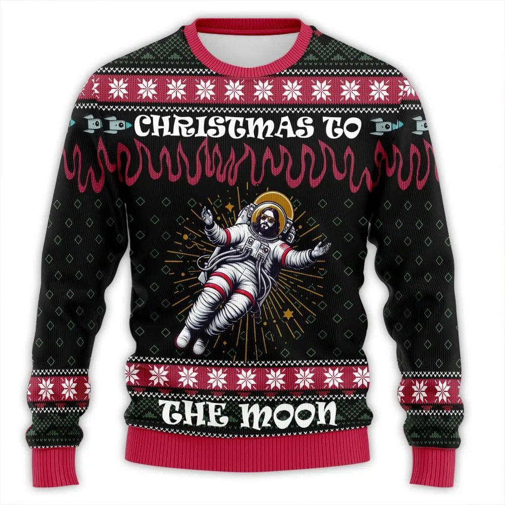 

Свитер Ugly Christmas с астронавтом для мужчин и женщин, Holiday Sweatshirt PA14 HANZSPROUT