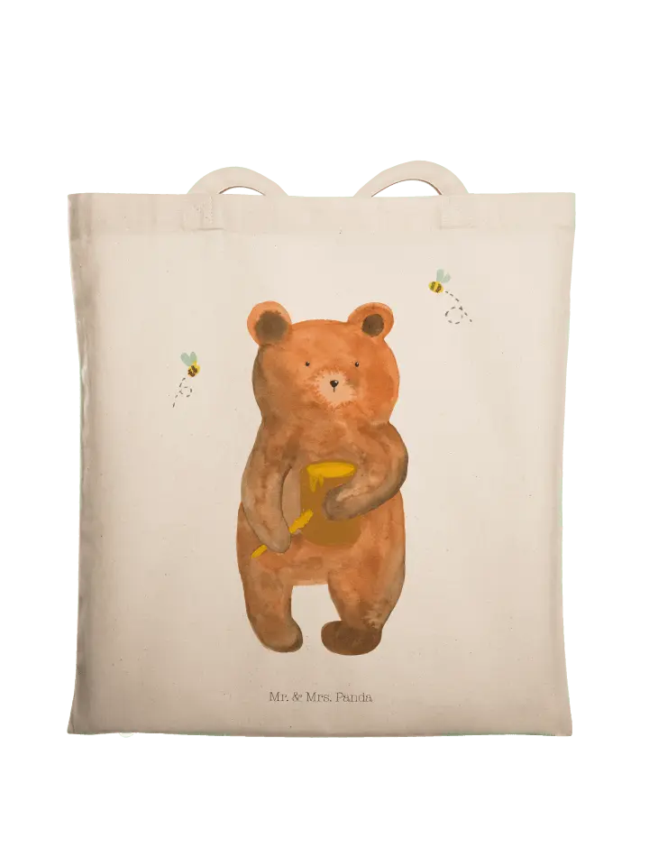 

Сумка для переноски Mr & Mrs Panda Bär Honig ohne Spruch, кремовый