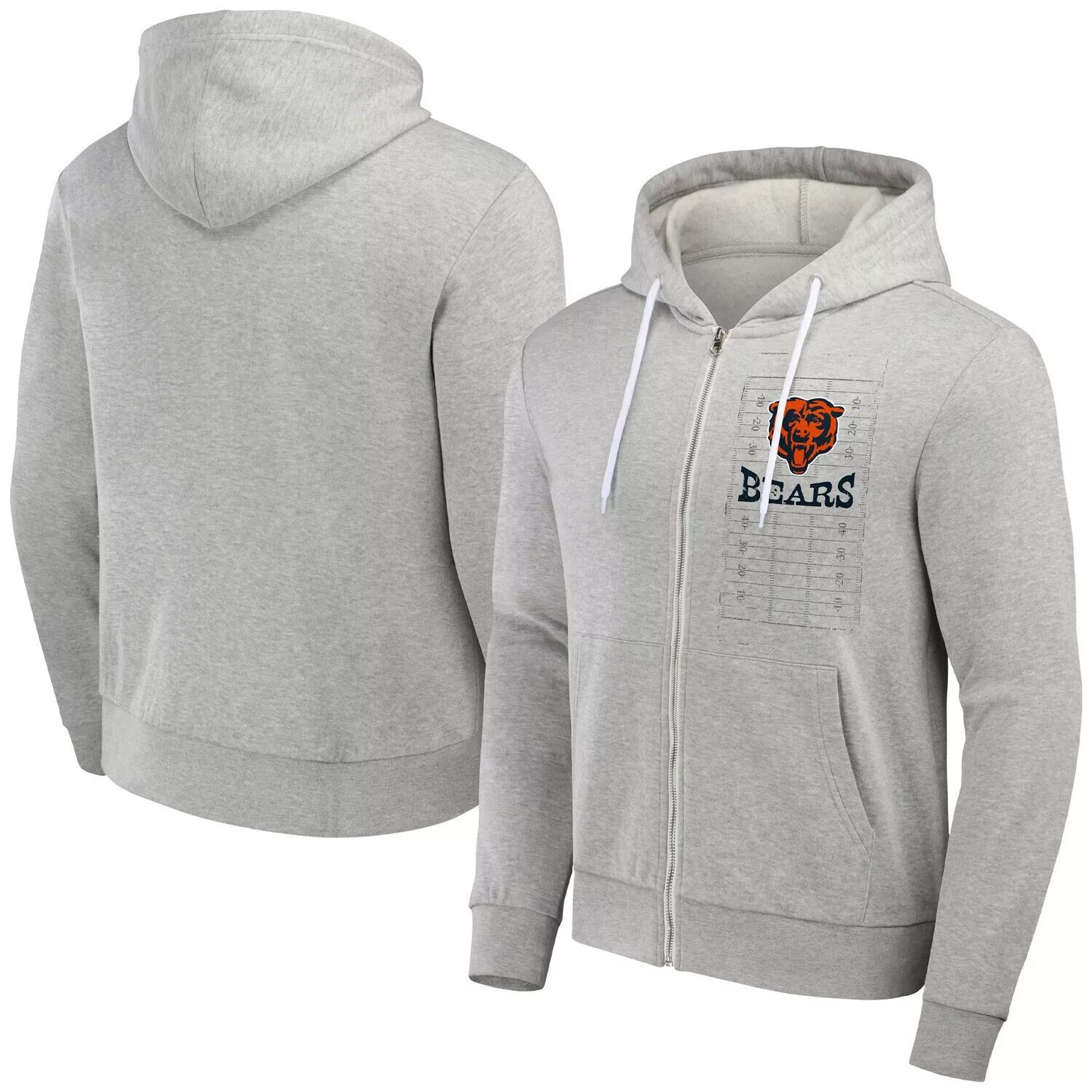 

Мужская толстовка с молнией во всю длину из коллекции NFL x Darius Rucker от Fanatics Heather Grey Chicago Bears Domestic