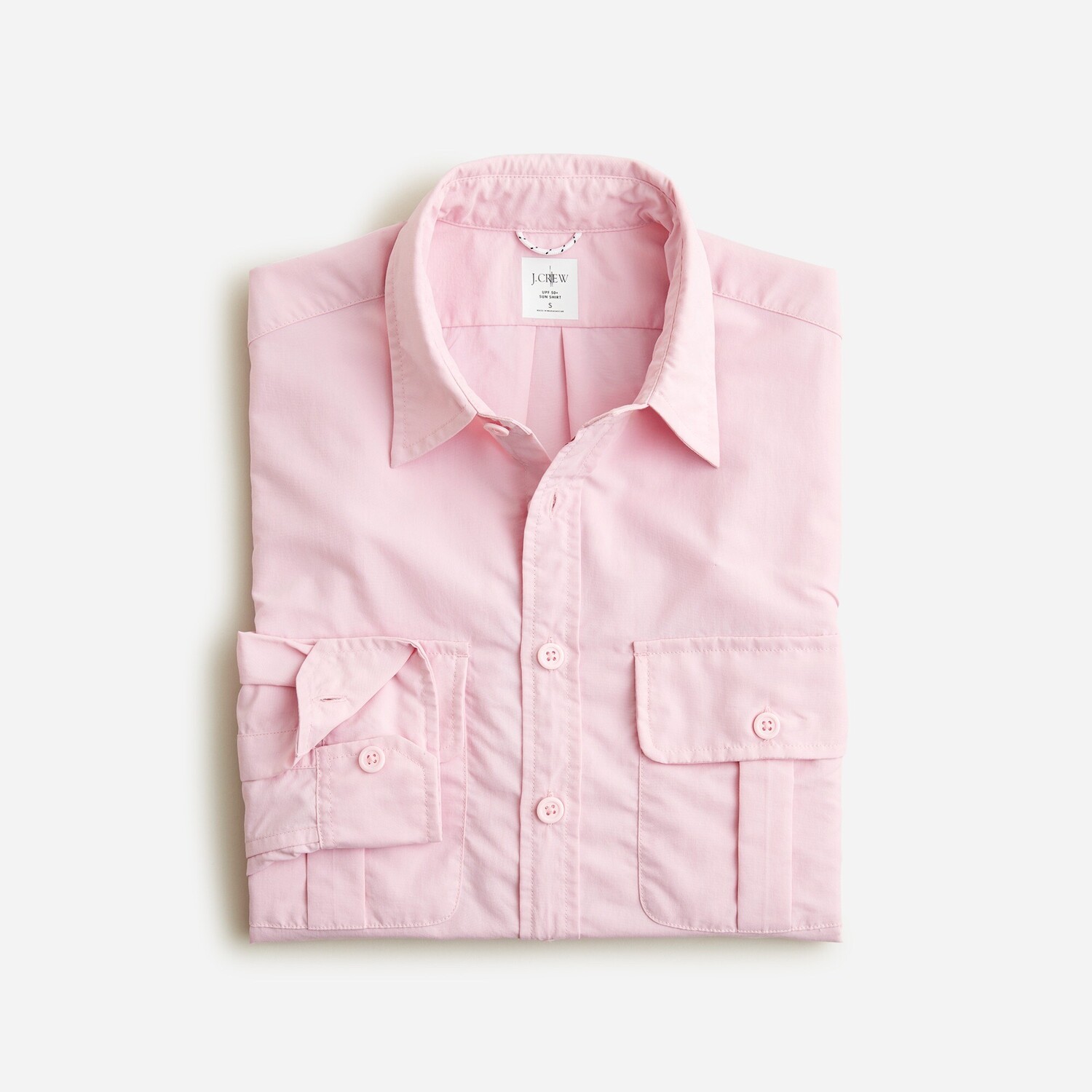 

Солнцезащитная рубашка из переработанного нейлона J.Crew, розовый