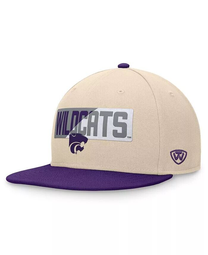 

Мужская кепка цвета хаки Kansas State Wildcats Goalaso Snapback Top Of The World, бежевый