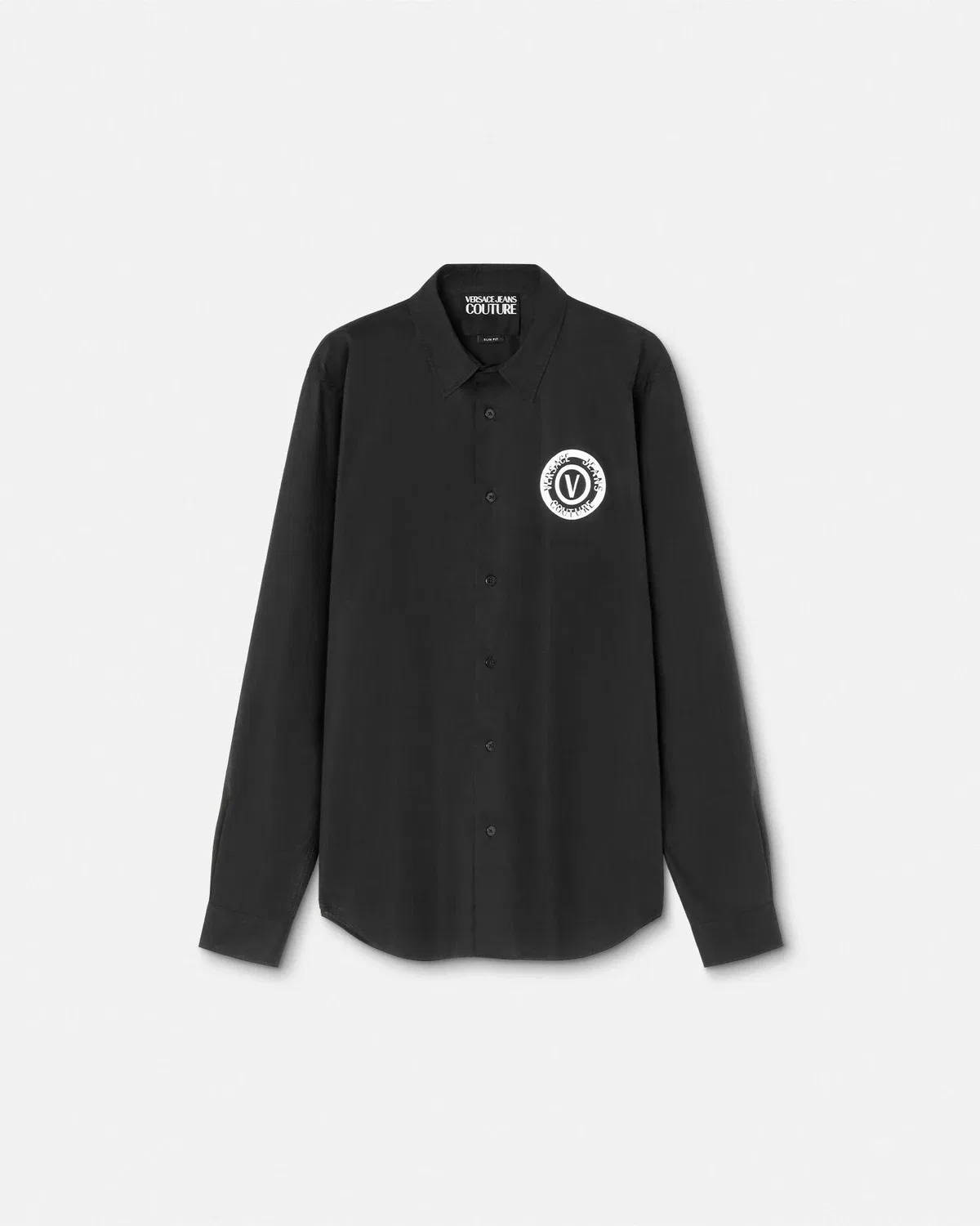Рубашка с эмблемой V VERSACE, черный