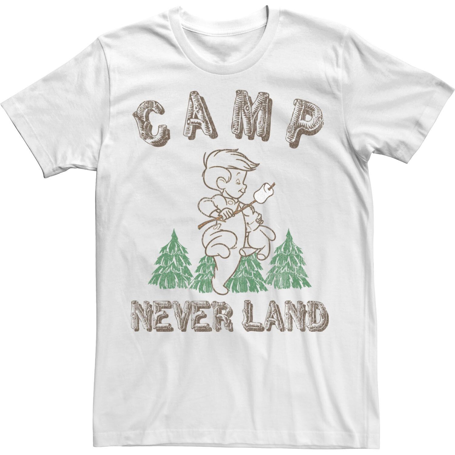 

Мужская футболка Disney Peter Pan Camp Never Land Licensed Character, белый