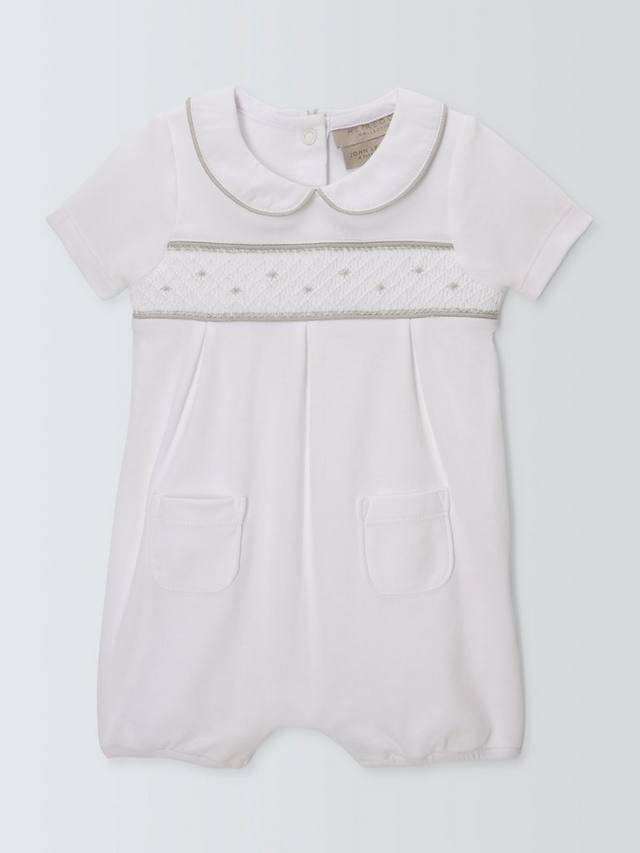 

Детский комбинезон с воротником John Lewis Heirloom Collection, белый