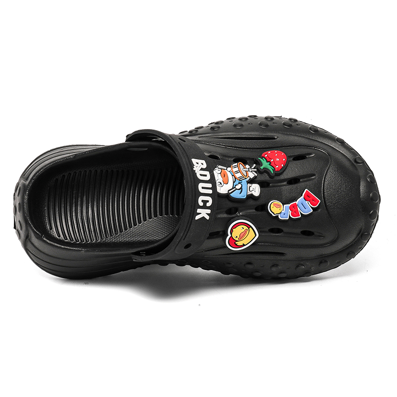 B.Duck Летняя коллекция Citywalk клоги унисекс черные, цвет Black — фото 3