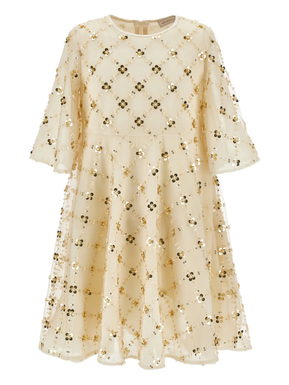 

Платье с пайетками Monnalisa, нейтральный