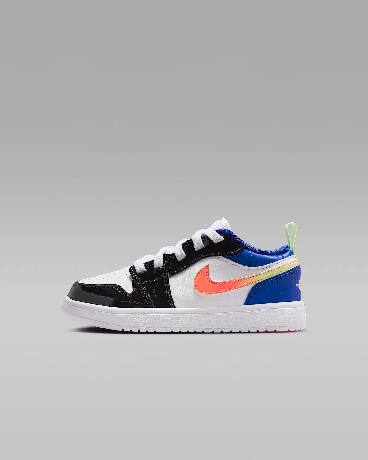 Детские кроссовки Jordan 1 Low Alt SE, White/Black/Game Royal/Bright Mango