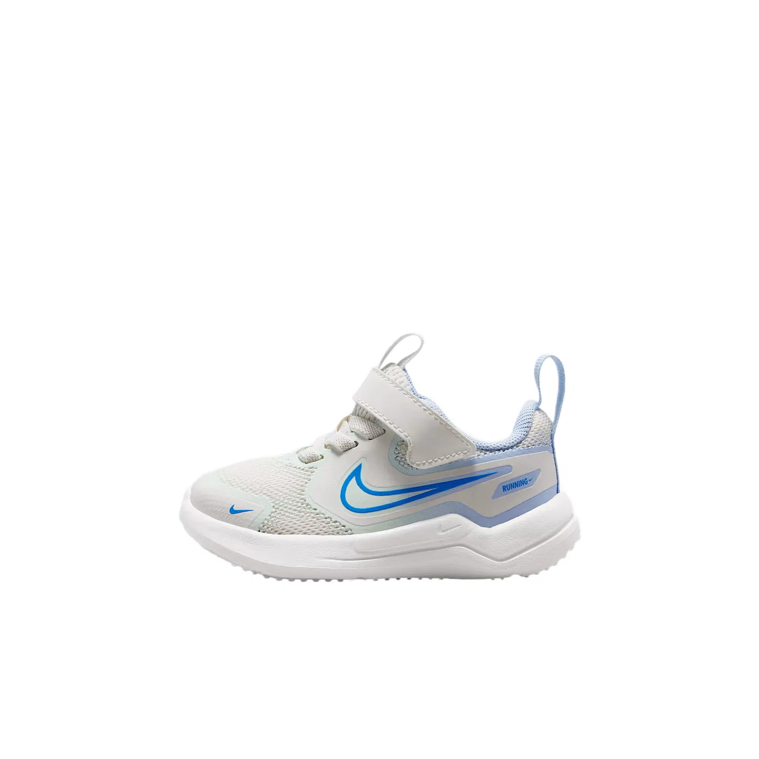 Кроссовки Cosmic Runner Mesh Support Rebound Low top для малышей Nike, Sail White/Hydrogen Blue/Slight Green/Crystal Blue