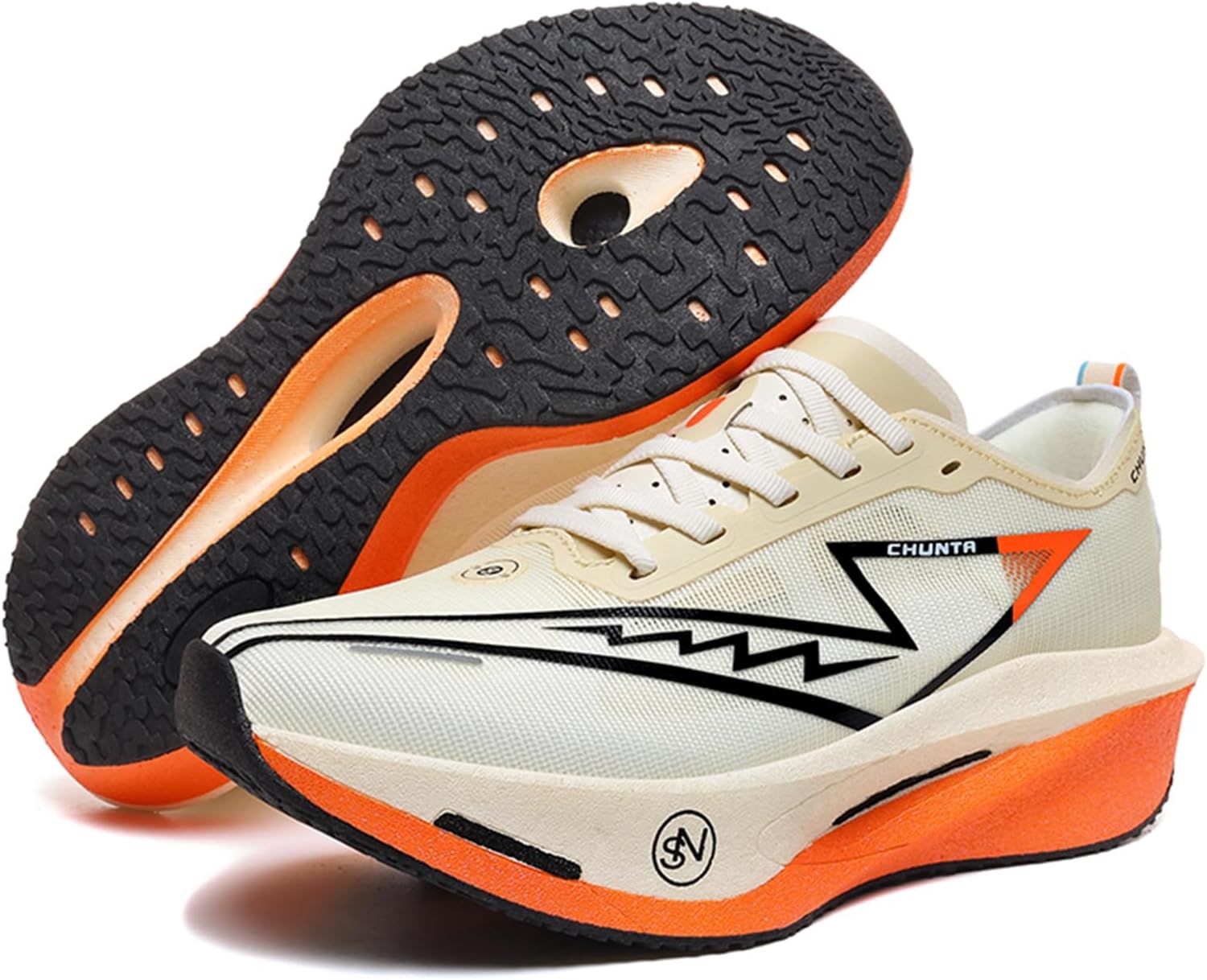 

Мужские спортивные кроссовки с толстой подошвой, противоскользящие, амортизирующие, удобные и стильные с сетчатыми шнурками и дышащей низкой посадкой, подходящие для фитнеса, бадминтона и прогулок Qaoterod, бежевый