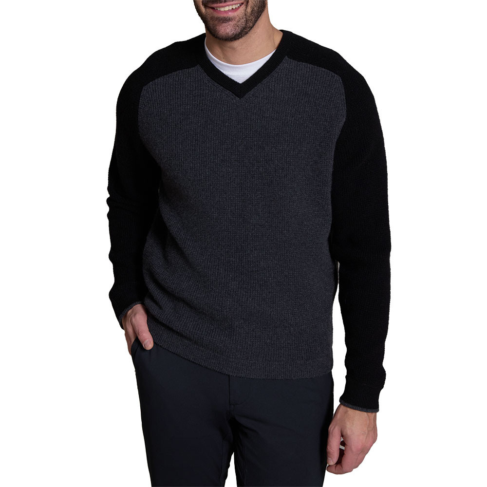 

Кашемировый свитер Alashan Gradation с застежкой-молнией на четверть длины (мужской), Grey Combo