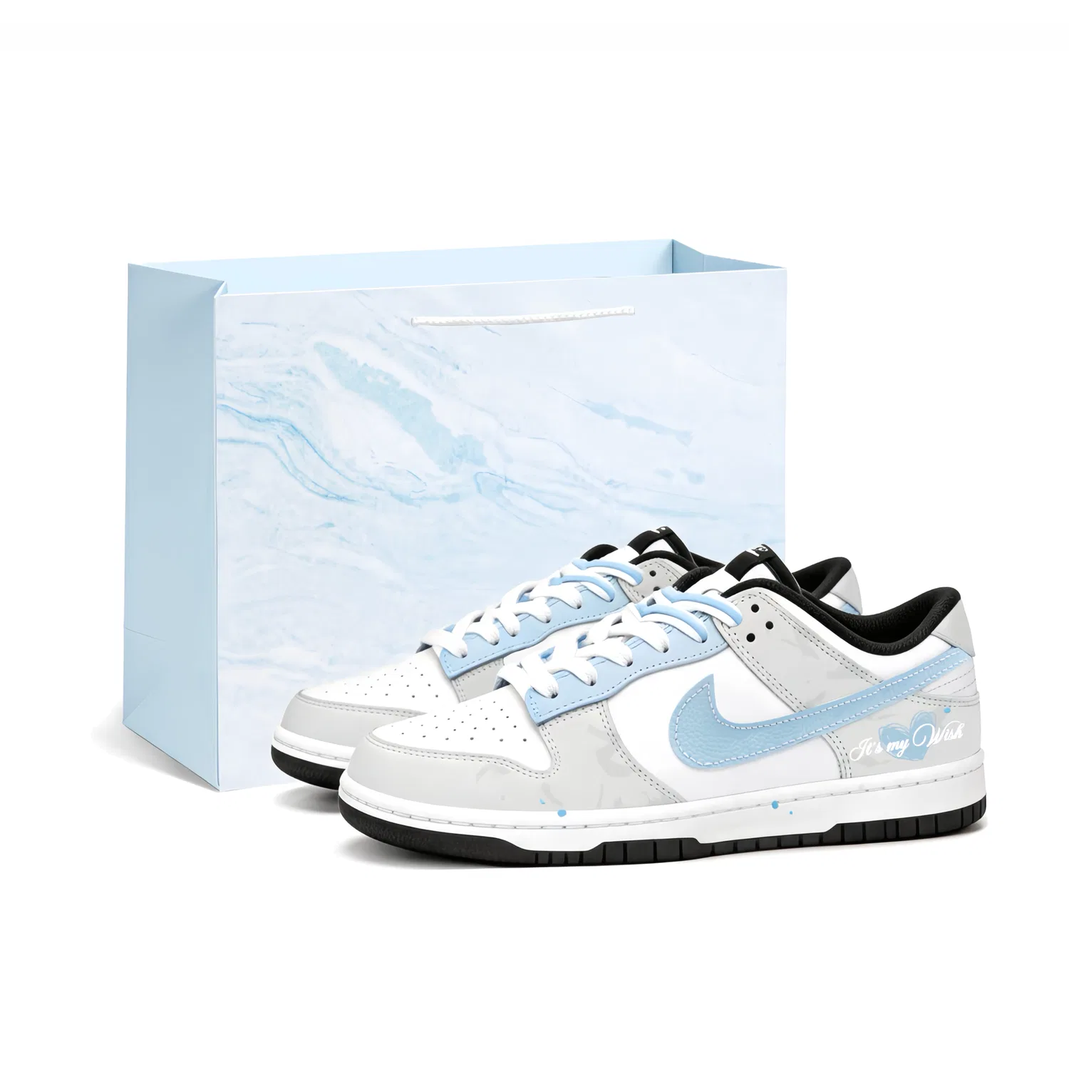 Кроссовки скейтбординговые Nike Dunk Low Retro сине-голубые