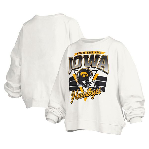 

Женский белый оверсайз свитшот iowa hawkeyes janice retro logo Pressbox