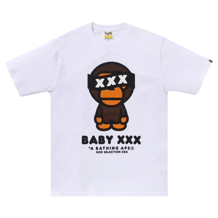 

Футболка BAPE x GOD SELECTION XXX Baby Milo Tee, White