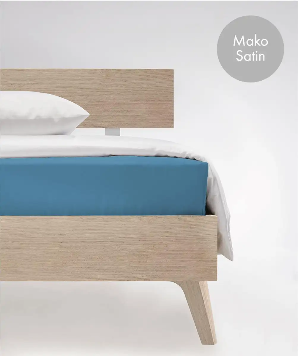 

Простыня на подгонке fleuresse "Цвета в размерах. 90x200, 140x200 или 180x200 см", Мако Сатин, для матрасов высотой до 23 см, плоская простыня, натяжная простыня 100х200 см, 1 шт., цвет meeresblau