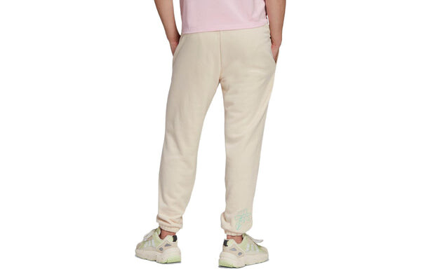 Спортивные штаны adidas originals Solid Color Casual Bundle Feet Sports Pants/Trousers/Joggers Autumn Yellow White, мультиколор — фото 2